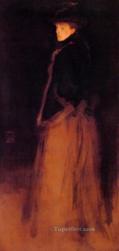  Black Oil Painting - Arrangement in Black and Brown James Abbott McNeill Whistler